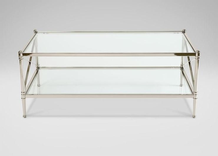 Great Wellknown Glass And Silver Coffee Tables In And Silver Metal Rectangle Coffee Table (View 3 of 50)