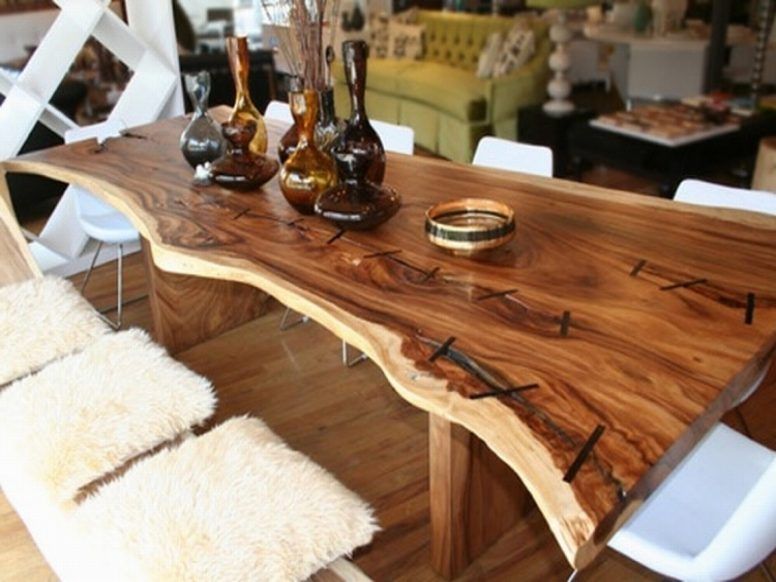 Great Well Known Rustic Christmas Coffee Table Decors With Unique Modern Dining Room Tables Square Stained Pine Wood Coffee (View 43 of 50)