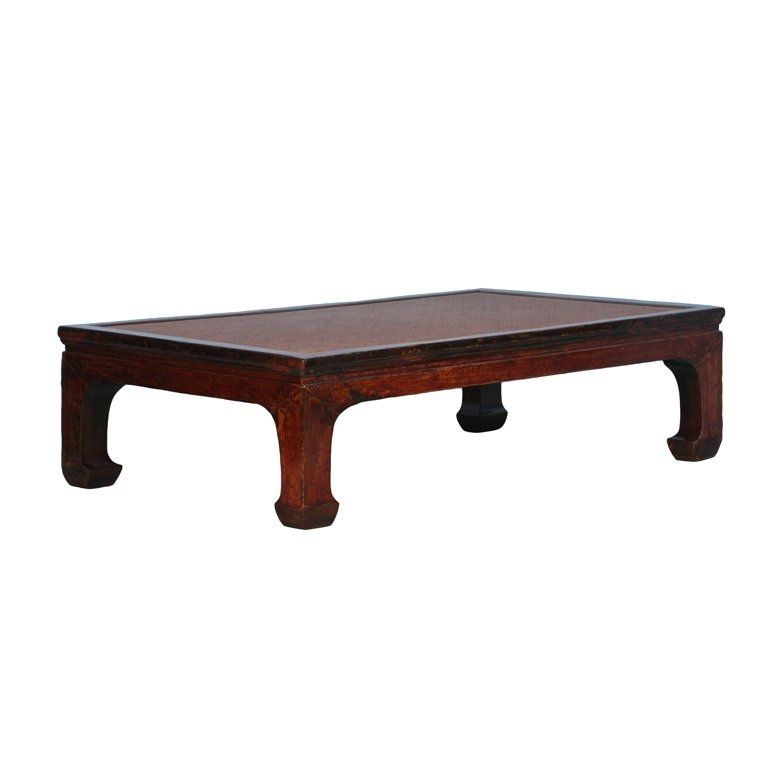 Great Widely Used Chinese Coffee Tables With Regard To Large Antique Chinese Coffee Table With Rattan Center At 1stdibs (View 33 of 50)