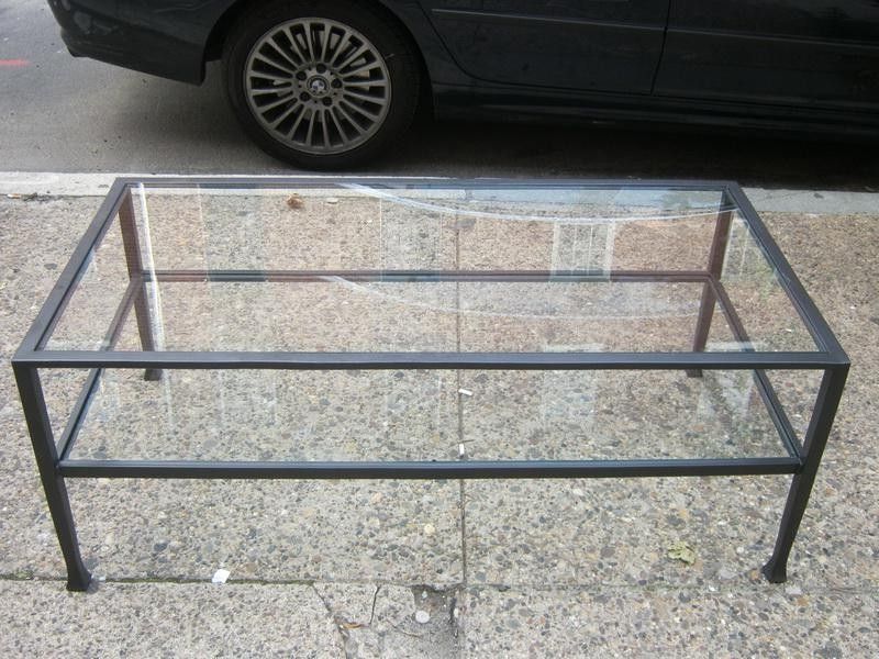 Great Widely Used Glass And Metal Coffee Tables Throughout Wrought Iron Glass Coffee Table (View 17 of 50)