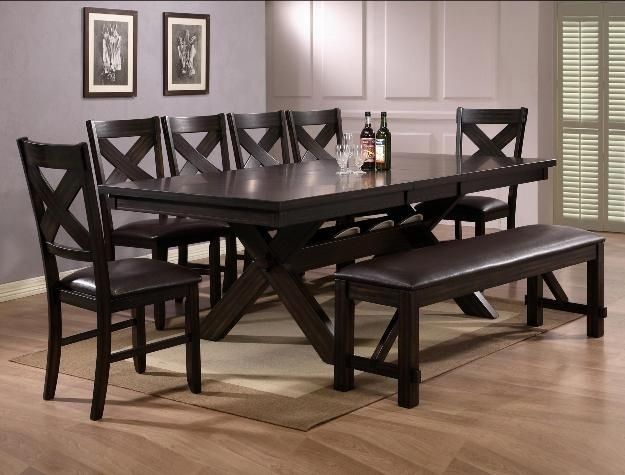 Havana 6 Piece Dining Set In Espresso Finishcrown Mark – 2335 In Havana Dining Tables (View 2 of 20)
