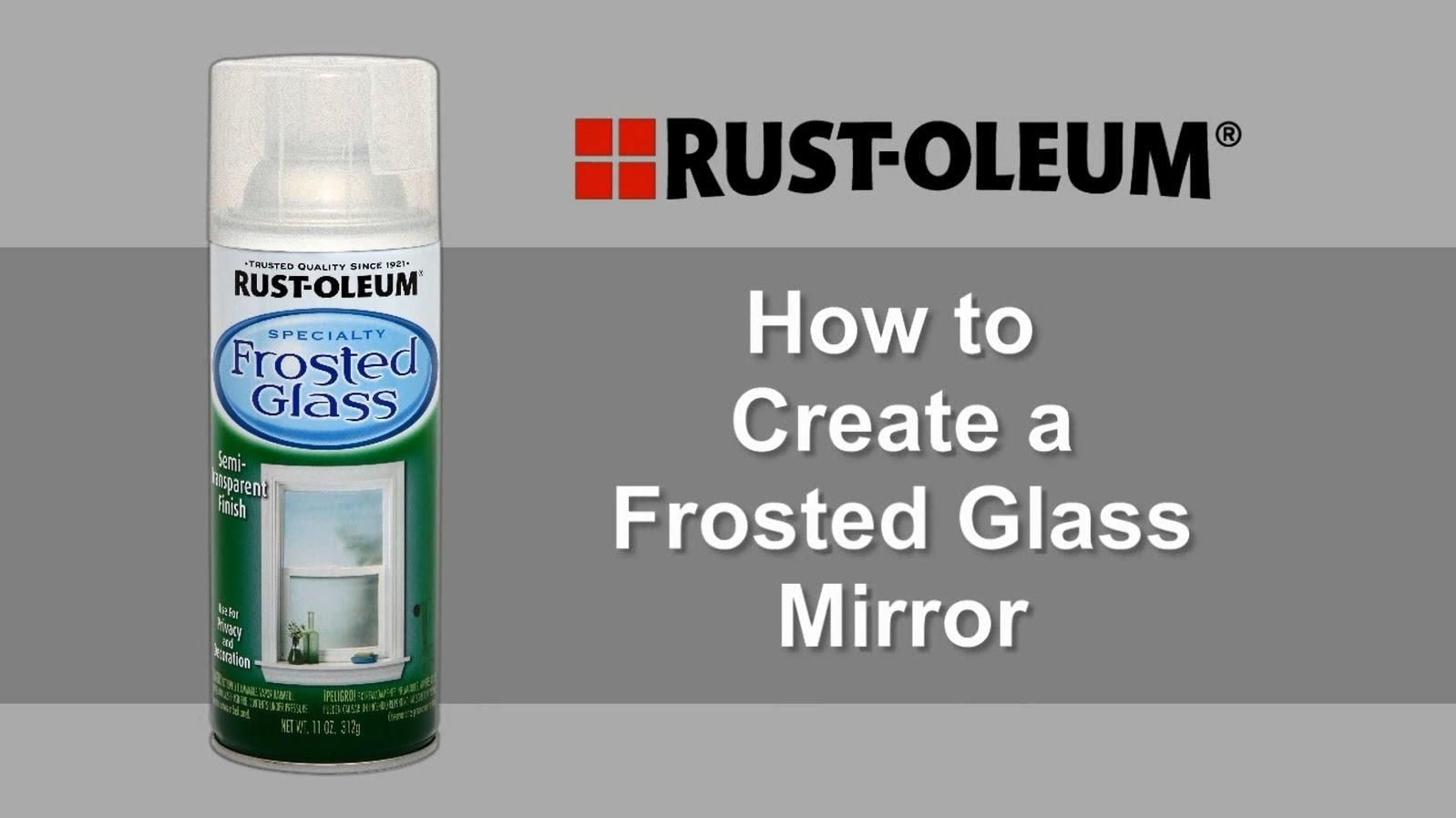 How To Create A Frosted Glass Mirror Using Rust Oleum Frosted With Regard To Liquid Glass Mirrors (View 11 of 20)