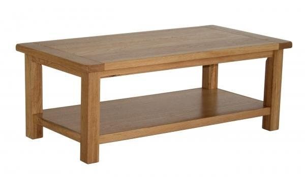 Impressive Best Long Coffee Tables Regarding Vancouver Select Oak Long Coffee Table With Shelf Designer (View 9 of 50)