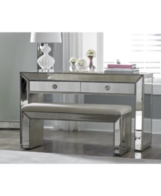 Impressive Deluxe Mirrored TV Stands Pertaining To Sophia Mirrored Tv Stand Furniture Macys (Photo 21400 of 35622)