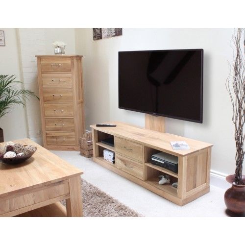 Impressive Deluxe Oak TV Cabinets For Flat Screens With Mobel Oak Flat Screen Tv Stand With Mount (View 2 of 50)