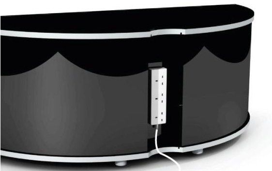 Impressive Elite Beam Thru TV Stands Intended For Sirius 1200 Black And Walnut Corner Tv Cabinet (Photo 2 of 50)