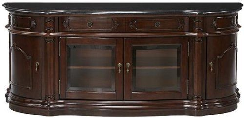 Impressive Fashionable Widescreen TV Cabinets Intended For Amazon Versailles Widescreen Tv Cabinet With Glass Doors (Photo 31 of 50)