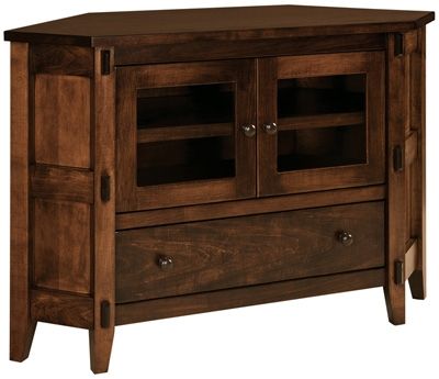 Impressive Favorite Corner Wooden TV Stands Pertaining To Chic Wood Corner Tv Stand Solid Wood Oak Country Corner Tv Stand (Photo 9 of 50)