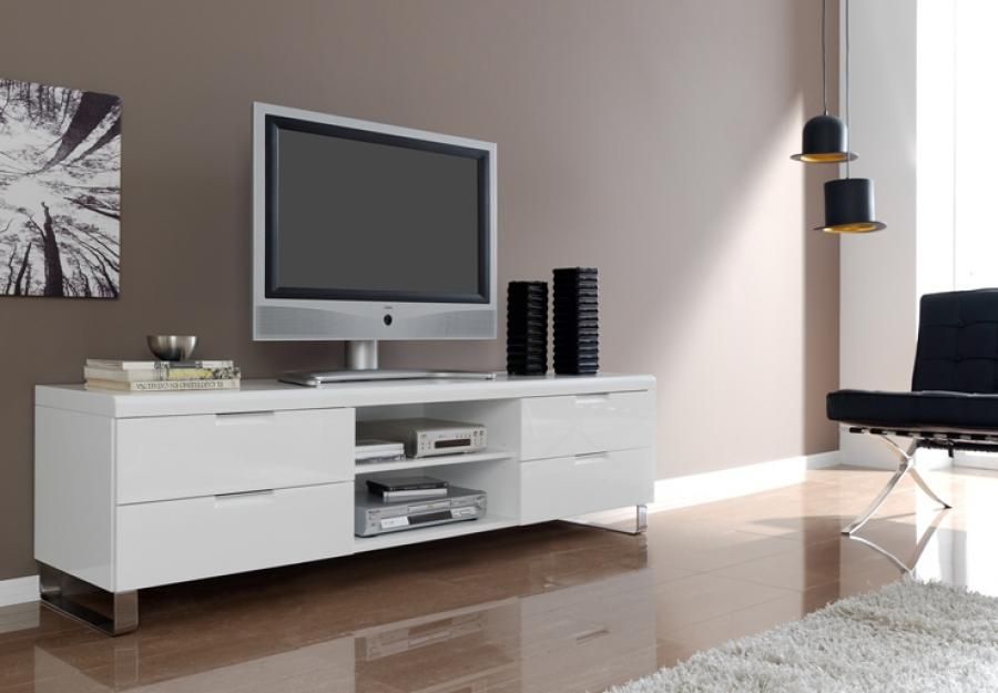 Impressive High Quality High Gloss White TV Cabinets Regarding Tv Stands Glamorous White High Gloss Tv Stand 2017 Design White (Photo 2 of 50)