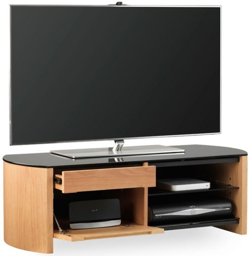 Impressive High Quality Light Oak TV Cabinets With Regard To Buy Alphason Finewood Light Oak Tv Cabinet Fw1100cb Online Cfs Uk (View 26 of 50)