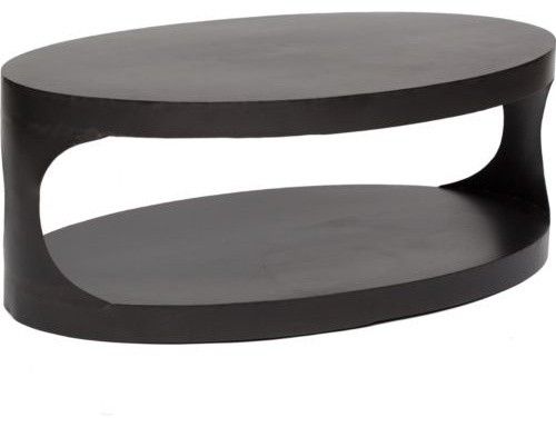 Impressive Latest Black Oval Coffee Tables Regarding Table Black Oval Coffee Table Home Interior Design (View 3 of 40)