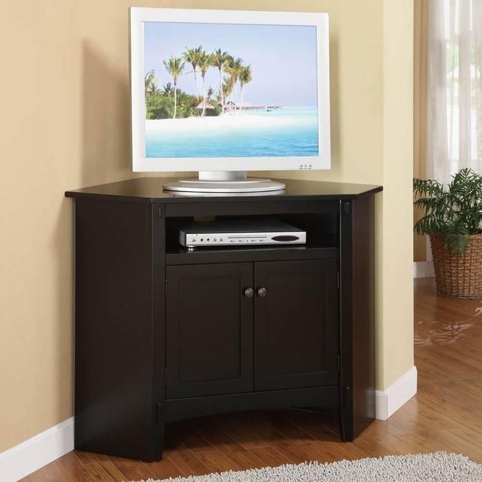 Impressive New Black Wood Corner TV Stands Throughout Best 25 Corner Tv Cabinets Ideas Only On Pinterest Corner Tv (Photo 12 of 50)