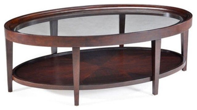 Impressive New Oval Glass And Wood Coffee Tables For Oval Glass And Wood Coffee Table Amazing Home Design (View 12 of 50)