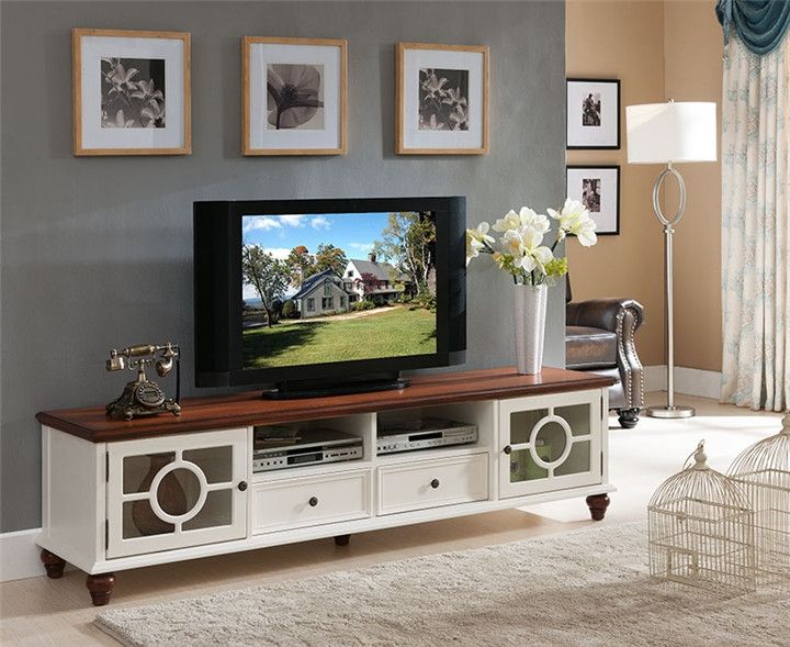 Impressive New White Wood TV Stands In Living Room Tv Stands (View 45 of 50)