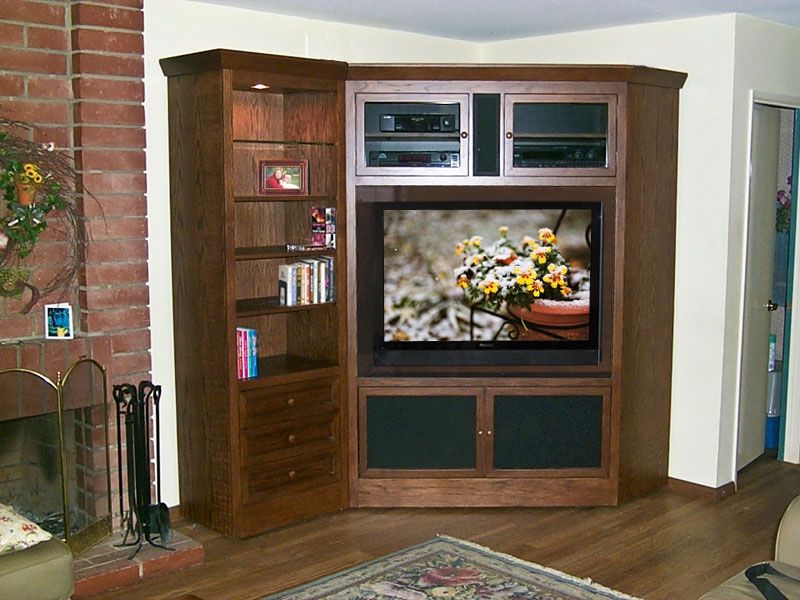 Impressive Preferred Corner Wooden TV Stands Within Oak Tv Stand With Glass Doors Un Varnish Teak Wood Media Cabinet (View 31 of 50)