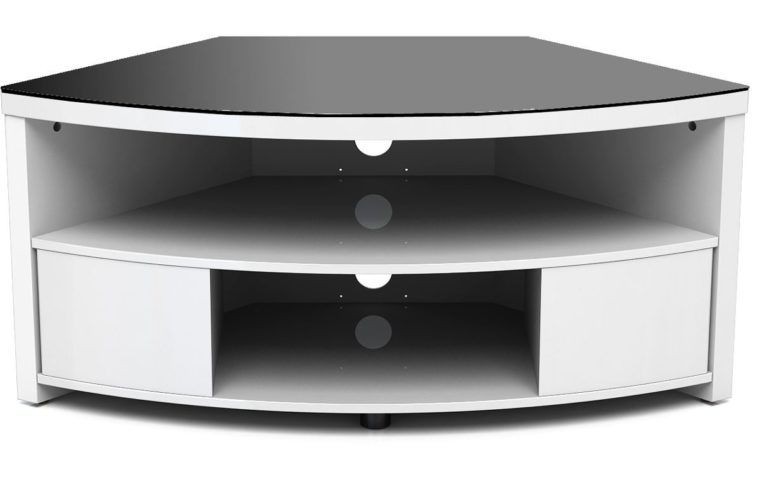 Impressive Premium Contemporary Corner TV Stands Pertaining To Furniture Modern Black And White Corner Tv Stand With Media (Photo 21062 of 35622)