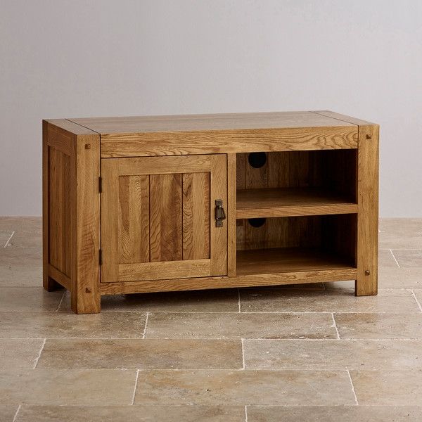 Impressive Premium Solid Oak TV Cabinets Intended For Quercus Tv Cabinet In Rustic Solid Oak Oak Furniture Land (Photo 31 of 50)