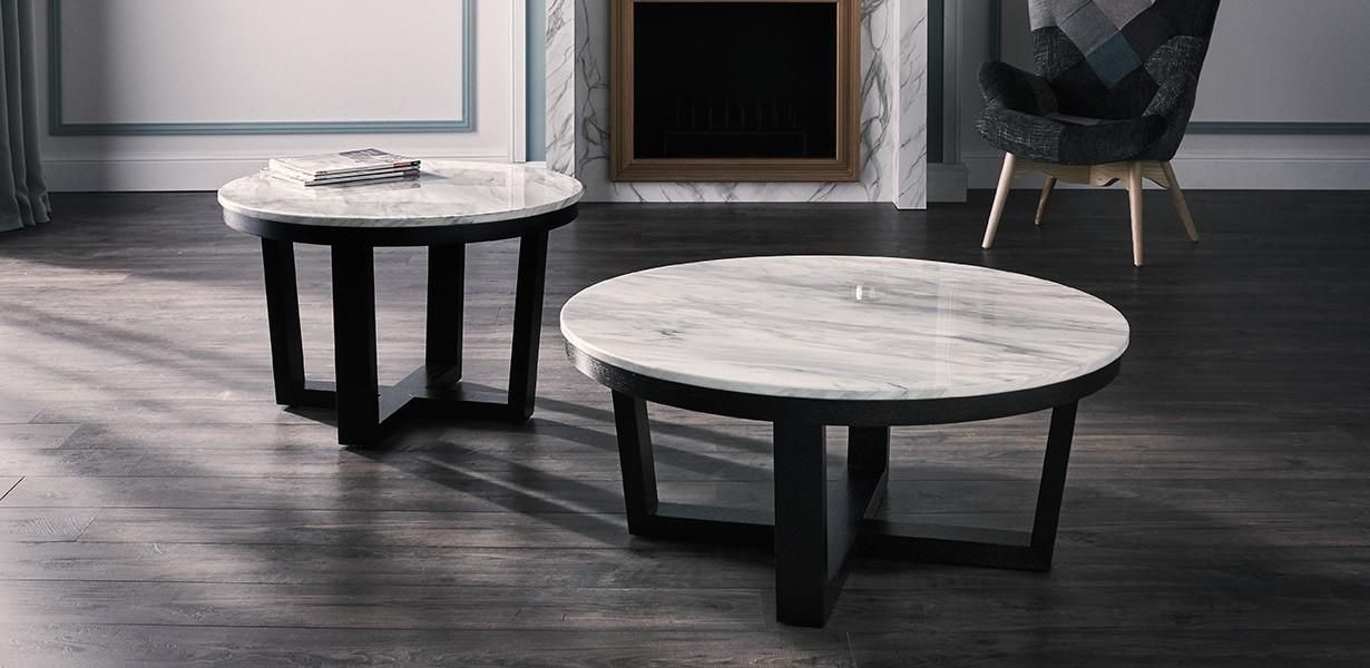 Impressive Series Of Black And Grey Marble Coffee Tables In Round Marble Coffee Table Round Marble Coffee Table Target Home (View 28 of 40)