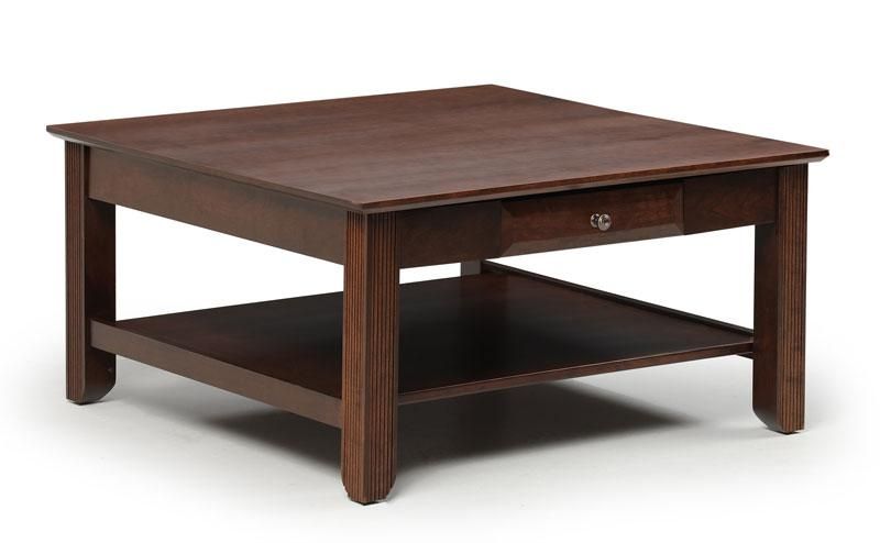 Impressive Series Of Square Coffee Tables With Drawers Inside Amish Solid Wood Square Coffee Table (Photo 20 of 40)