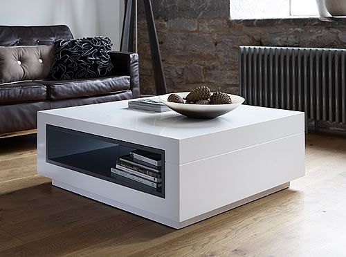 Impressive Top White Coffee Tables With Storage Regarding White Square Coffee Table (View 5 of 50)