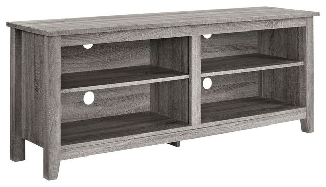 Impressive Trendy Grey Wood TV Stands Inside 58 Wood Tv Stand Console Beach Style Entertainment Centers (Photo 23717 of 35622)