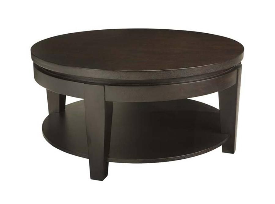 Impressive Wellliked Black Wood Coffee Tables Within Coffee Table Round Black (View 21 of 40)