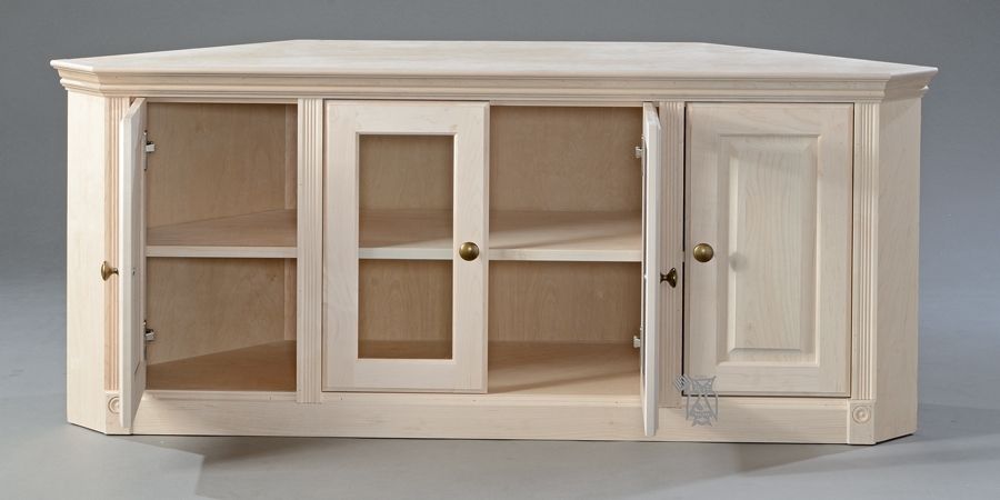 Impressive Wellliked Maple TV Cabinets For Unfinished Corner Tv Cabinet Mf Cabinets (View 10 of 50)