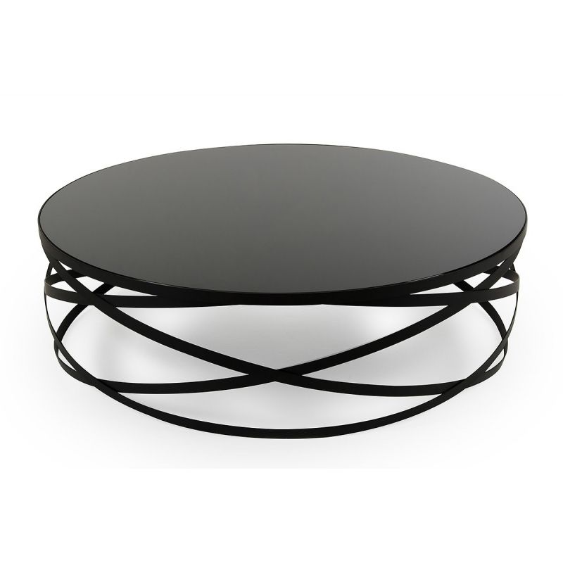 Impressive Widely Used Black Circle Coffee Tables In Modrest Wixon Modern Black Round Coffee Table Vig Furniture (Photo 24 of 50)