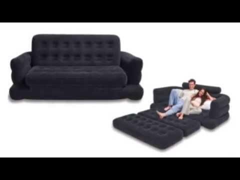 Inlfatable Sofa & Queen Sleeper | Intex 68566E – Youtube Regarding Intex Queen Sleeper Sofas (Photo 16 of 20)