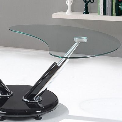 Innovative Best Torino Coffee Tables Inside Torino Black And Clear Glass Coffee Table Robson Furniture (View 12 of 40)