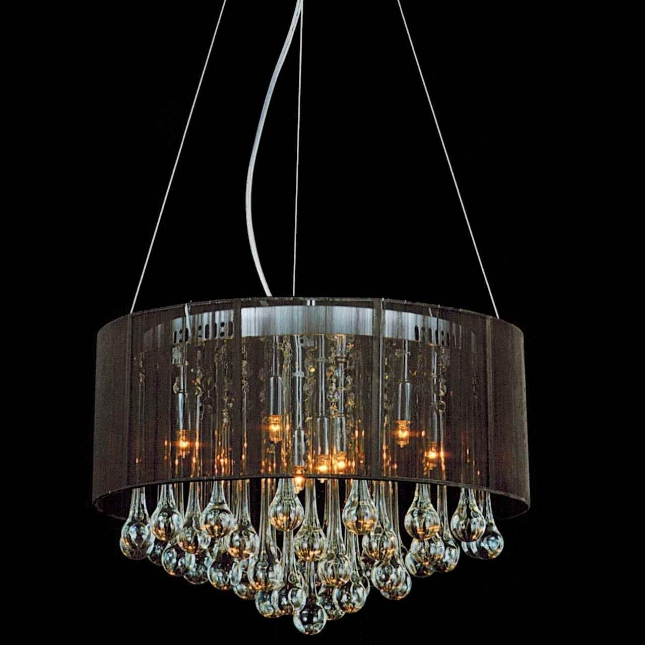Innovative Black And Silver Chandelier Chandelier With Black With Crystal Chandeliers With Shades (View 14 of 25)