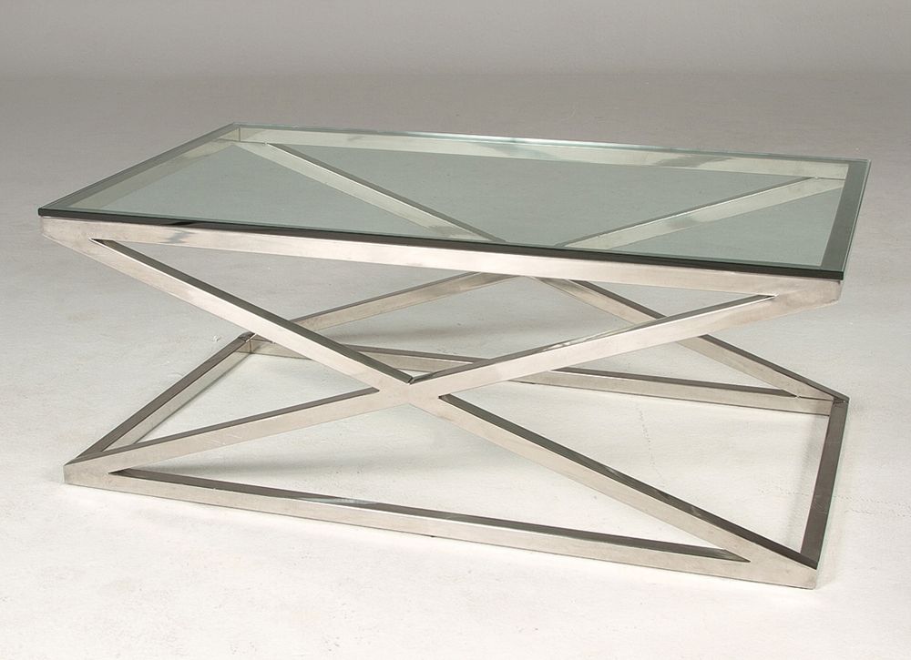 Innovative Common Glass And Chrome Coffee Tables Regarding Coffee Table Antique Chrome Coffee Table Legs Modern Glass Chrome (View 37 of 50)
