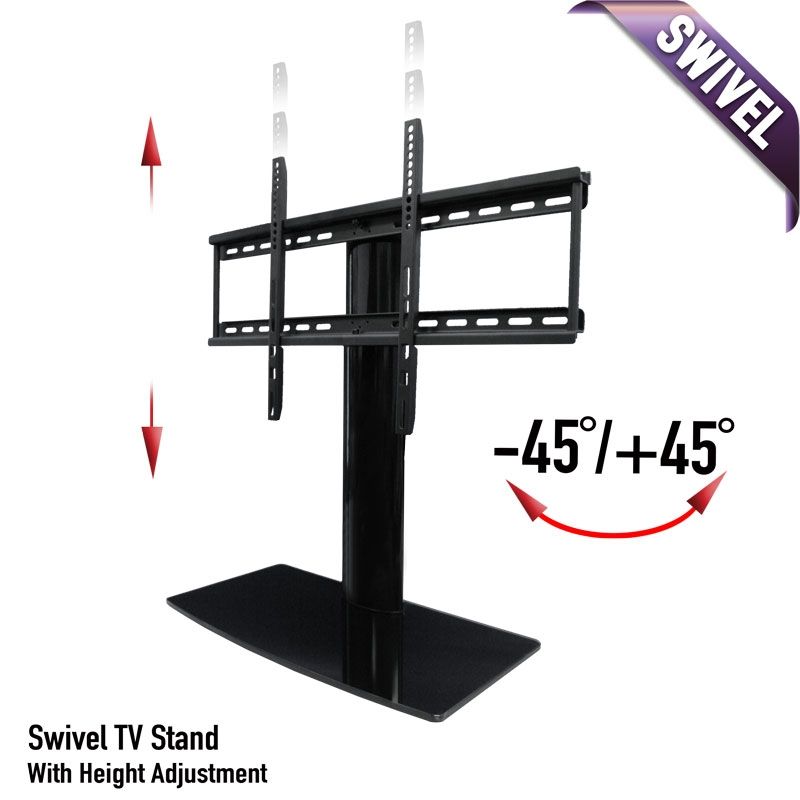 Innovative Common Tabletop TV Stands Intended For Universal Tabletop Tv Stand Swivel Height Adjustment Av (Photo 2 of 50)