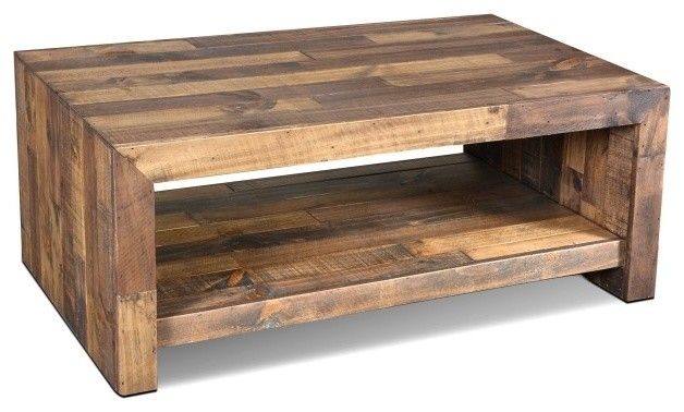 Innovative Deluxe Solid Wood Coffee Tables Throughout Fulton Rustic Solid Wood Coffee Table Rustic Coffee Tables (Photo 5 of 50)