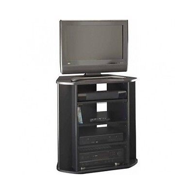 Innovative Deluxe Tall Black TV Cabinets With Regard To Corner Entertainment Unit Tall Black Tv Stand Storage Console (Photo 41 of 50)