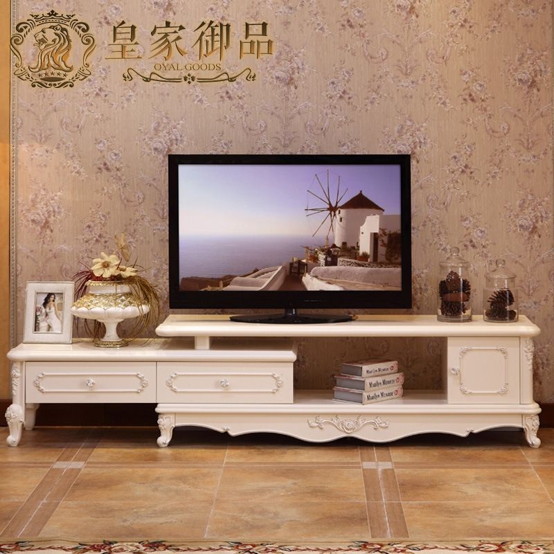 Innovative Elite French TV Cabinets Inside Aigui Simple Wood Tv Cabinet Telescopic French Cabinet Bedroom Tv (View 41 of 50)