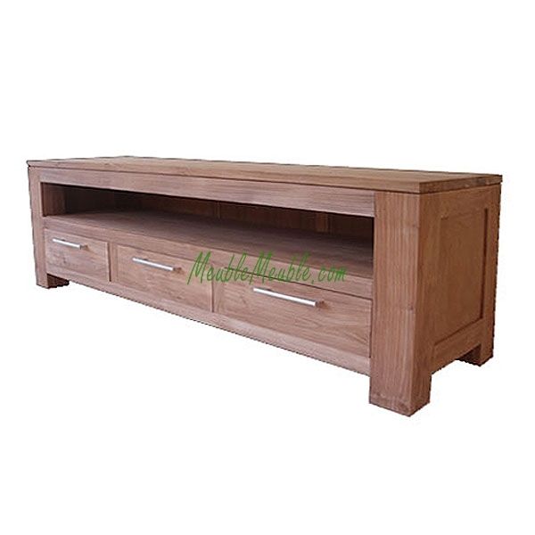 Innovative Elite Long Wood TV Stands With Regard To Reclaimed Teak Tv Stand Long 3d Recycled Teak And Reclaimed Wood (Photo 1 of 50)