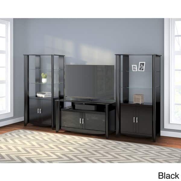 Innovative Elite Storage TV Stands With Regard To Aero Tv Stand And Set Of 2 Tall Library Storage Cabinets With (Photo 31 of 50)