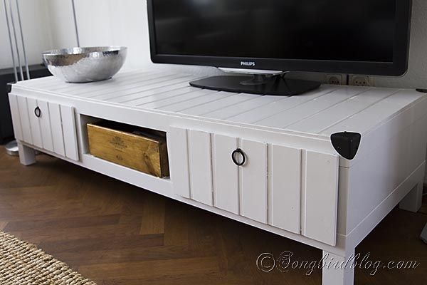 Innovative Fashionable White Wood TV Stands Inside Ikea Furniture Project Tv Stand Makeover (View 39 of 50)