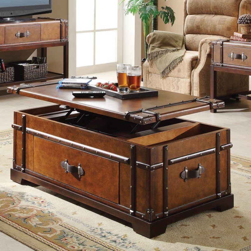 Innovative High Quality Trunk Chest Coffee Tables Inside Storage Rustic Coffee Table Trunk Chest Coffee Table Leather Trunk (Photo 33 of 50)