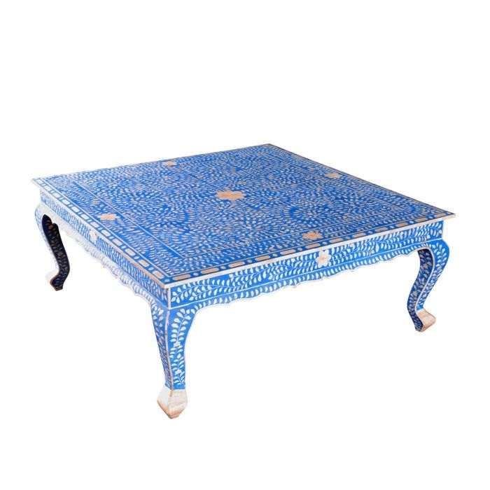 Innovative New Blue Coffee Tables Within Coffee Tables Archives Art Of Old India (View 19 of 50)