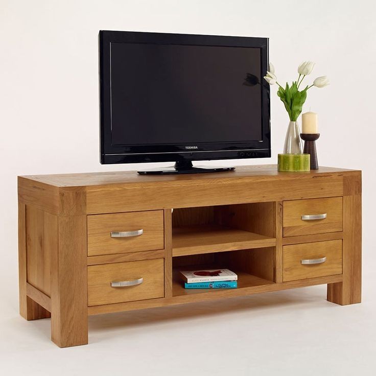 Innovative New Oak TV Cabinets For Flat Screens Throughout Best 25 Solid Oak Tv Unit Ideas On Pinterest Painted (Photo 48 of 50)