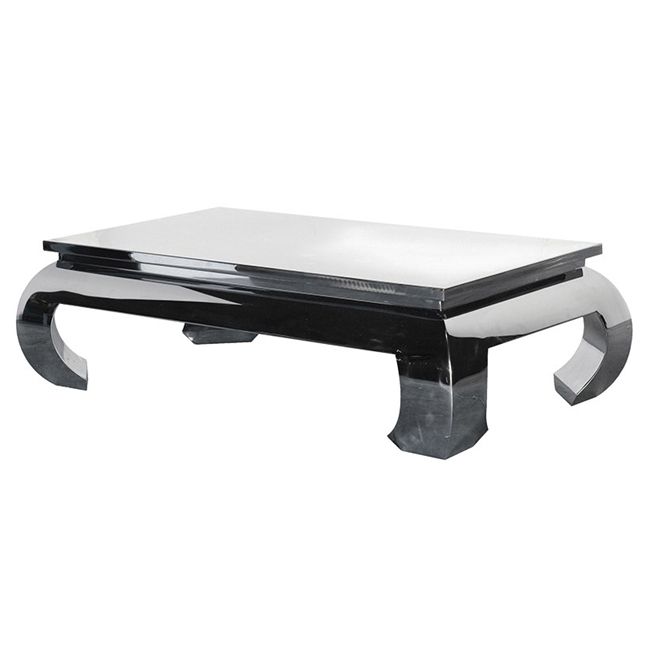 Innovative Preferred Coffee Tables With Chrome Legs Pertaining To Chrome Curved Leg Coffee Table (View 25 of 50)