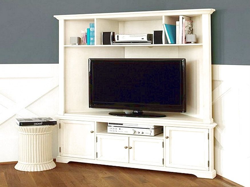 Featured Photo of Corner Oak TV Stands for Flat Screen