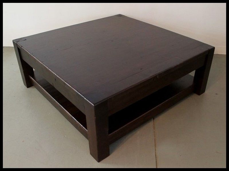 Innovative Unique Dark Wood Square Coffee Tables Regarding Coffee Table Glamorous Dark Wood Coffee Table Living Room Square (View 4 of 50)
