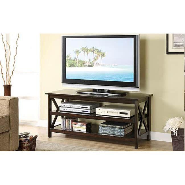 Innovative Well Known Dark Walnut TV Stands Intended For Oak Dark Walnut Finish Tv Stand And Media Console Free Shipping (Photo 22134 of 35622)