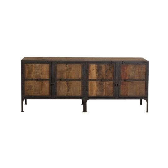 Innovative Well Known Wood And Metal TV Stands For Reclaimed Wood And Metal Buffet Tv Stands The Spotted Door Industrial (View 48 of 50)