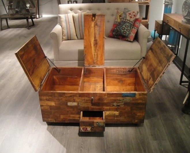 Innovative Wellknown Wooden Coffee Tables With Storage In Middle Square Wooden Coffee Table With Storage (Photo 9 of 50)