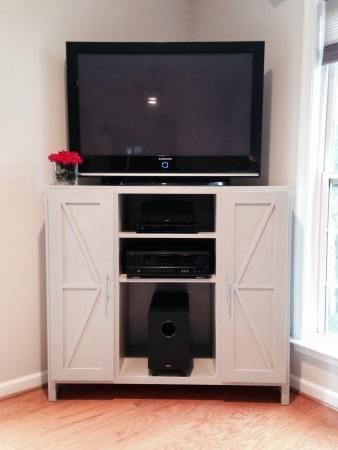 Innovative Wellliked White Tall TV Stands Pertaining To Best 25 Corner Media Cabinet Ideas On Pinterest Corner (Photo 22626 of 35622)