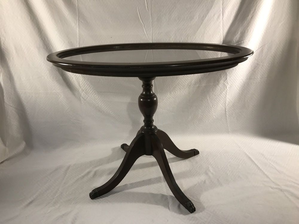 Innovative Widely Used Antique Glass Top Coffee Tables Inside Antique Glass Top Table Ebay (View 17 of 50)